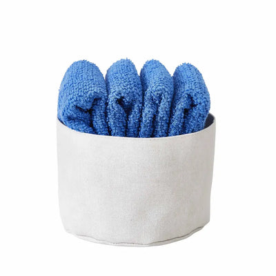MAISON SUCREE | set 4 lavette in spugna con cestino porta