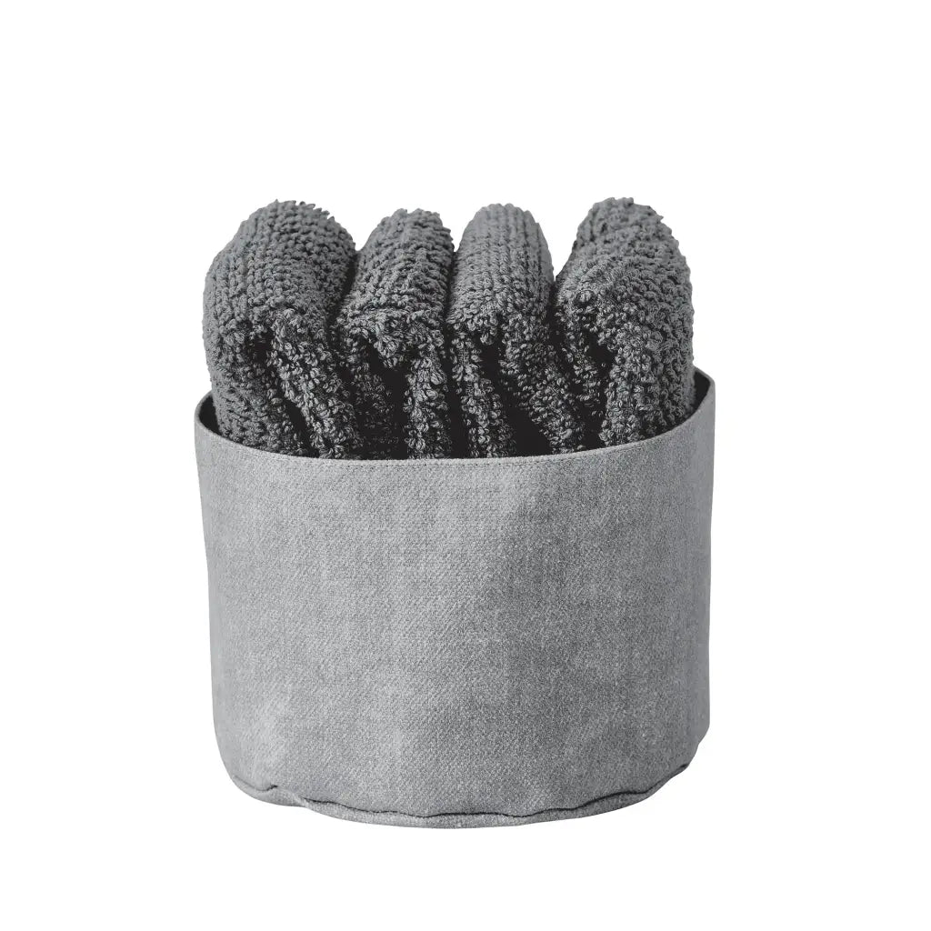 MAISON SUCREE | set 4 lavette in spugna con cestino porta