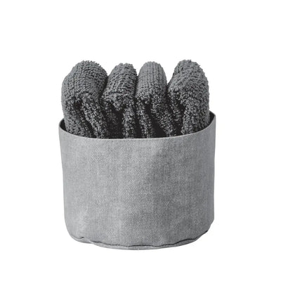 MAISON SUCREE | set 4 lavette in spugna con cestino porta