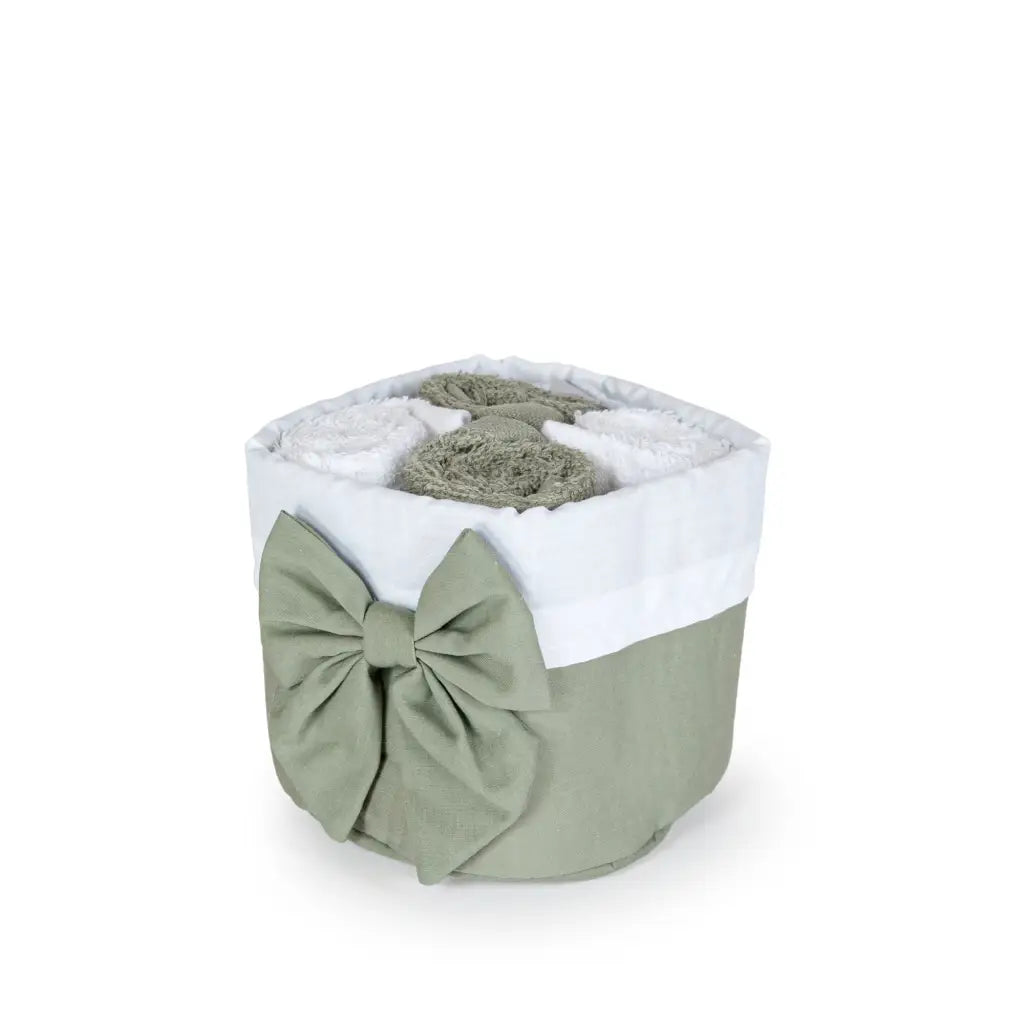 DAUNEX | Set 4 lavette per bagno con cestino portalavette
