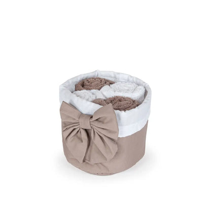 DAUNEX | Set 4 lavette per bagno con cestino portalavette