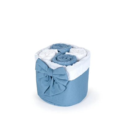 DAUNEX | Set 4 lavette per bagno con cestino portalavette