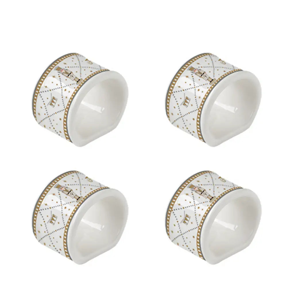 EASY LIFE | Set 4 portatovagliolo in porcellana Royal