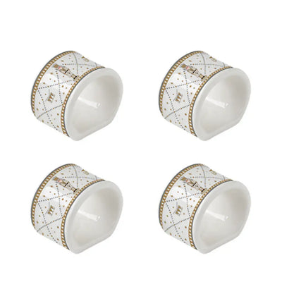 EASY LIFE | Set 4 portatovagliolo in porcellana Royal