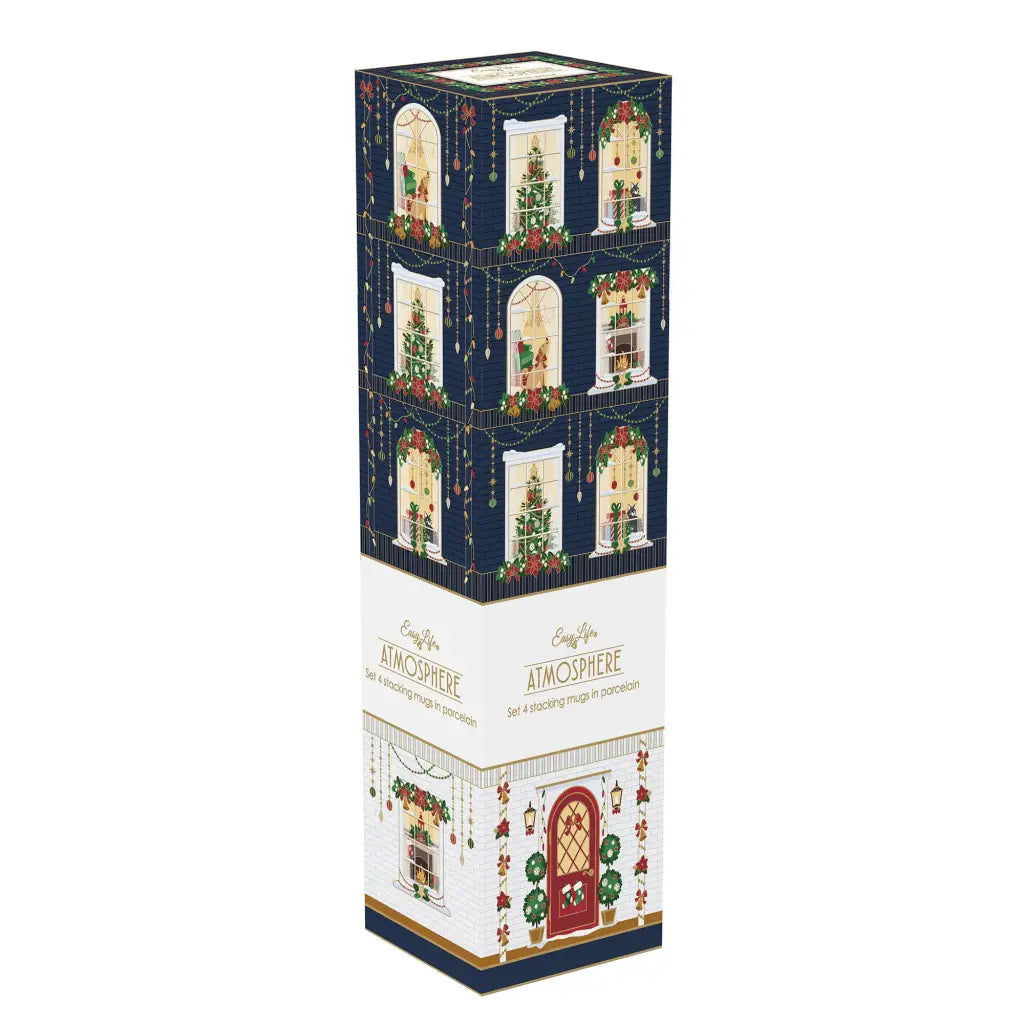 EASY LIFE | Set 4 tazze impilabili Festive Avenue | Easy