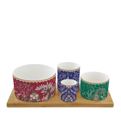 EASY LIFE | Set aperitivo con 4 ciotoline e vassoio