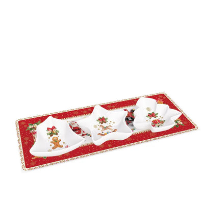 EASY LIFE | Set tavola con piatto da portata e 3 ciotoline