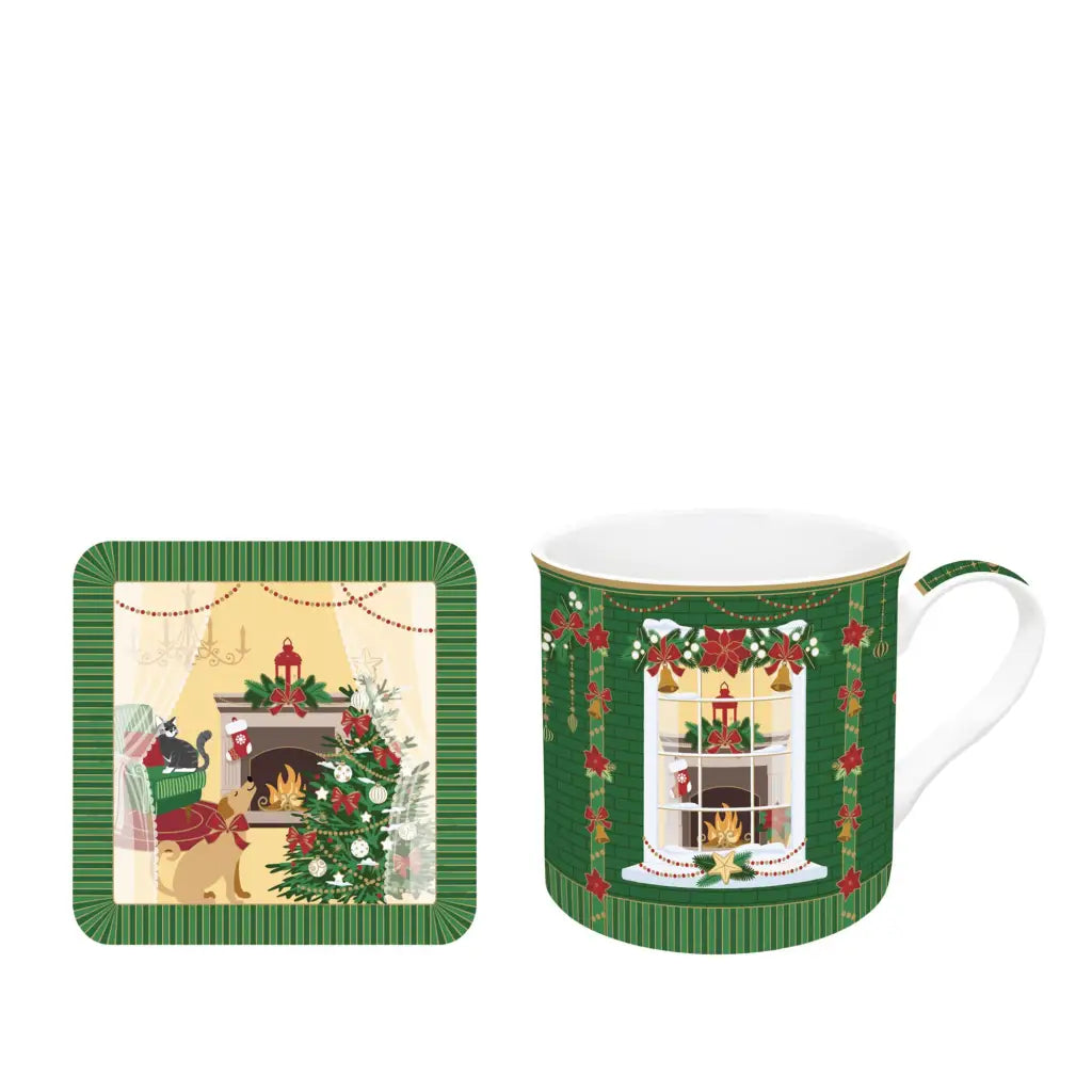 EASY LIFE | Set tazza mug e sottobicchiere Festive Avenue