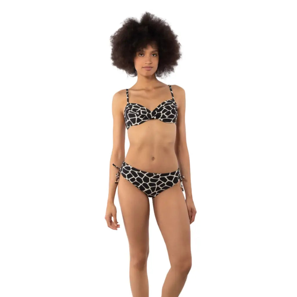 VERDISSIMA | SLIP BIKINI CON COULISSE IN FANTASIA SAVANA
