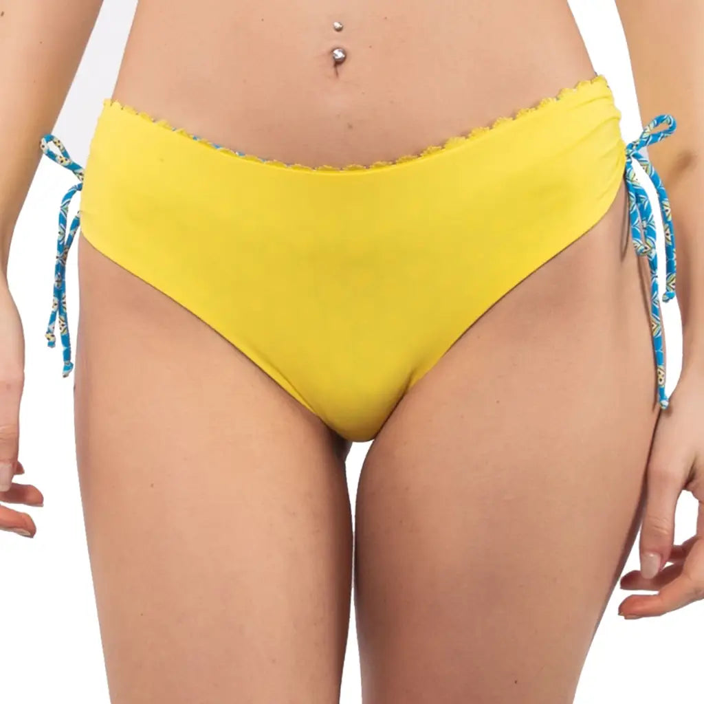 VERDISSIMA | Slip bikini con coulisse regolabile double