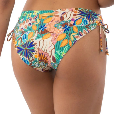 VERDISSIMA | Slip bikini donna alto con coulisse regolabile