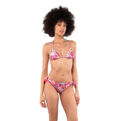 VERDISSIMA | Slip bikini donna annodato double face Hawaii