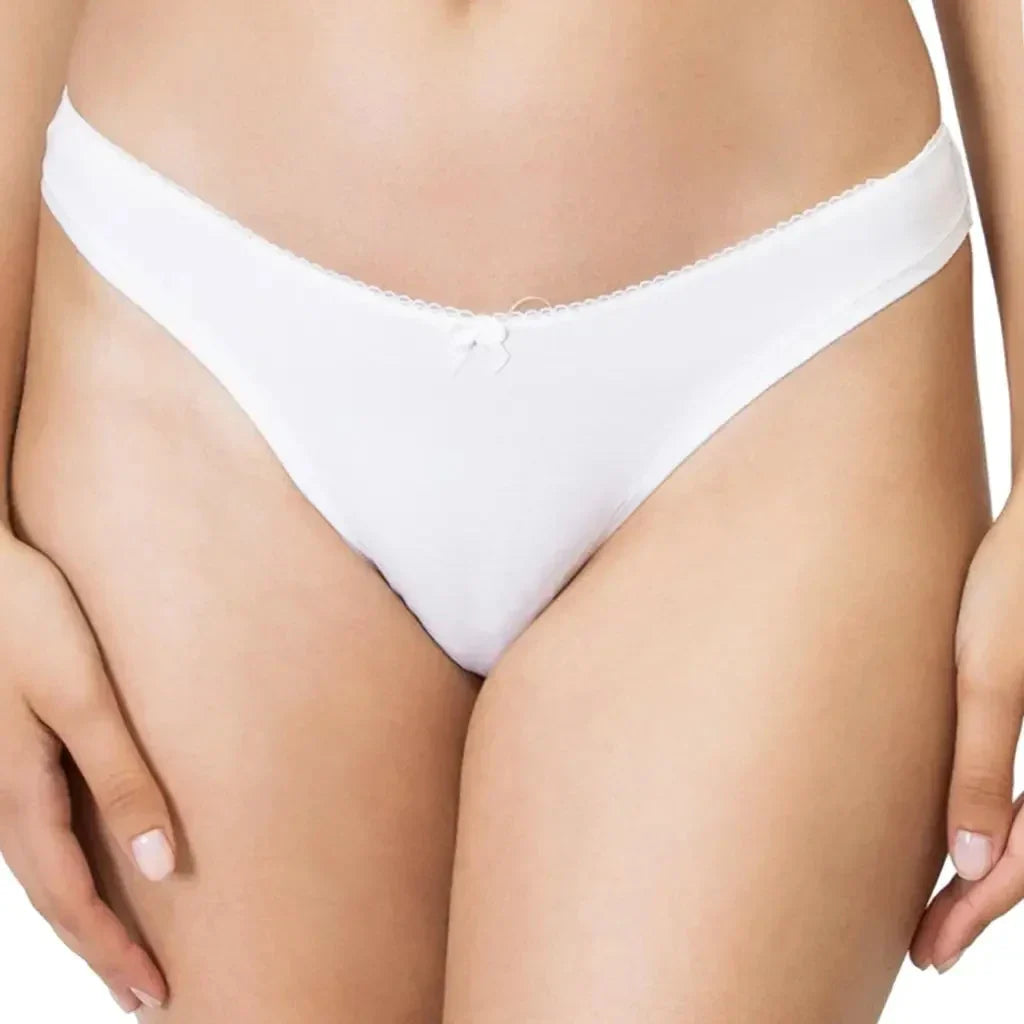 Slip midi sgambato Invisibile Ultralight bianco in microfibra e tulle Slip midi sgambato Invisibile Ultralight bianco in microfibra e tulle