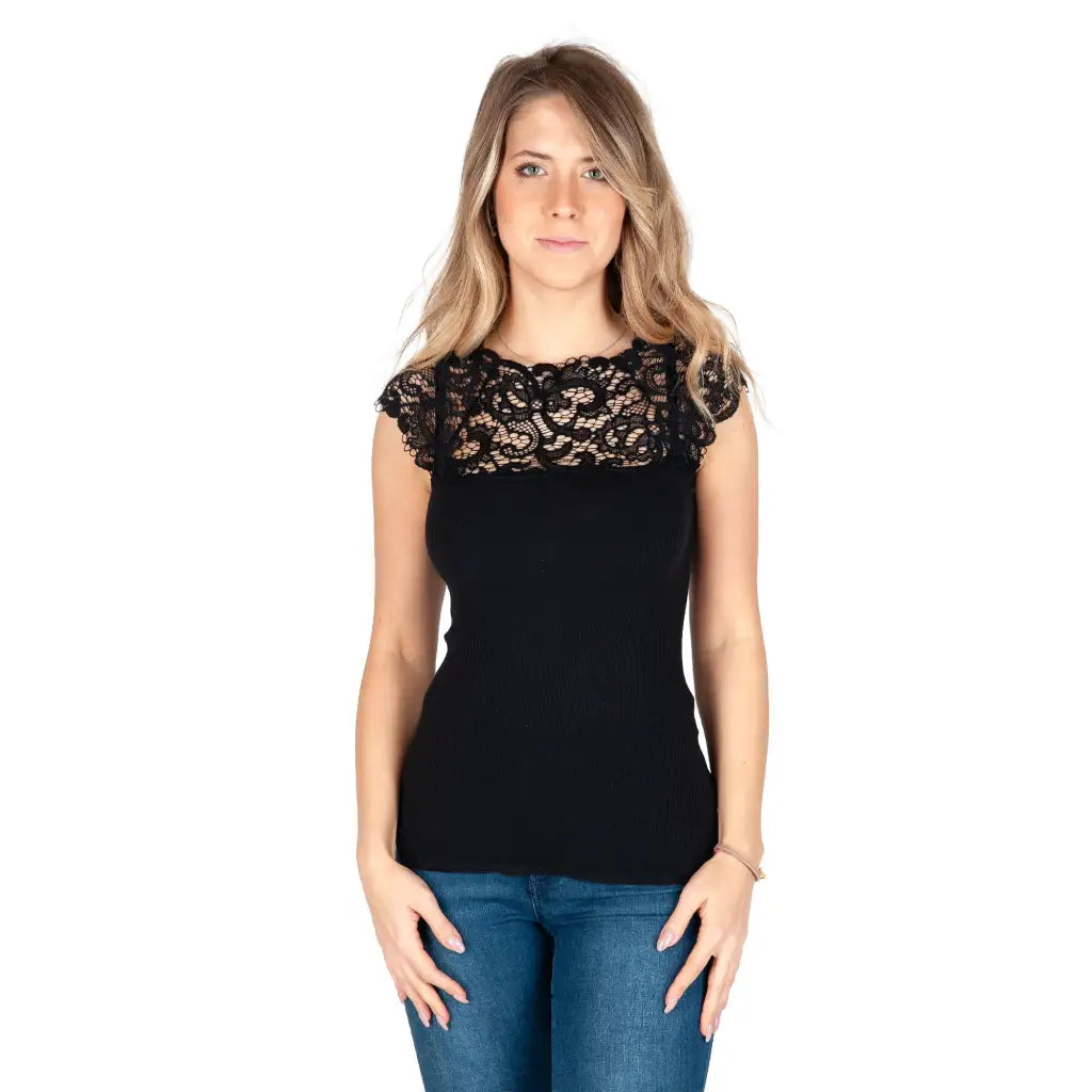 EMOTTOS Top Sexy da Donna con Scollo a V Profondo in Pizzo, Top Slim Fit con Lacci sul Davanti in Stile Y2K, Maglietta a Maniche Lunghe in Rete per Uscire la Sera
