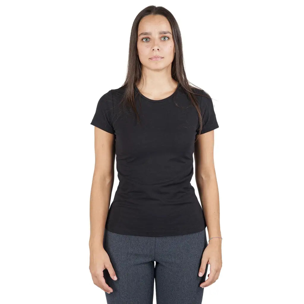 BISBIGLI | T-Shirt a mezza manica paricollo in Cotone