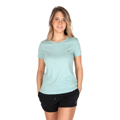 GRABS | T-shirt donna a mezza manica paricollo in cotone