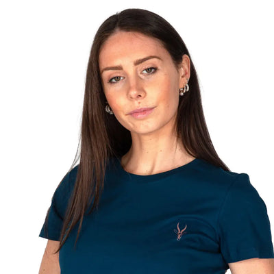 GRABS | T-shirt donna a mezza manica paricollo in cotone