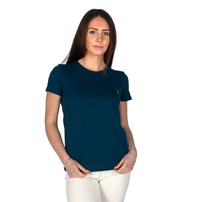 GRABS | T-shirt donna a mezza manica paricollo in cotone