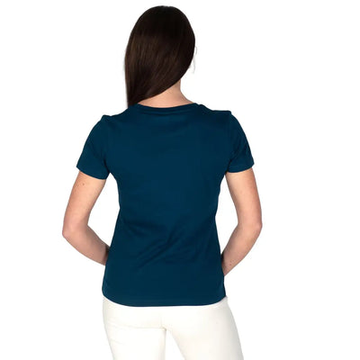 GRABS | T-shirt donna a mezza manica paricollo in cotone