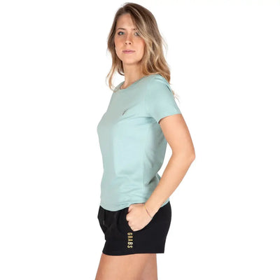 GRABS | T-shirt donna a mezza manica paricollo in cotone