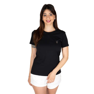GRABS | T-shirt donna a mezza manica paricollo in cotone