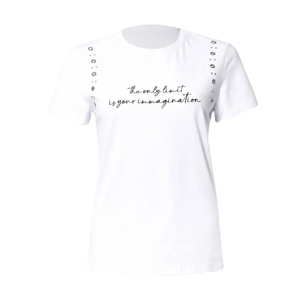 VERDISSIMA | T-shirt donna a mezza manica a paricollo