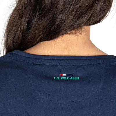 U.S. POLO ASSN. | T-Shirt donna a mezza manica paricollo
