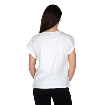 GRABS | T-shirt donna a paricollo con manica kimono in puro