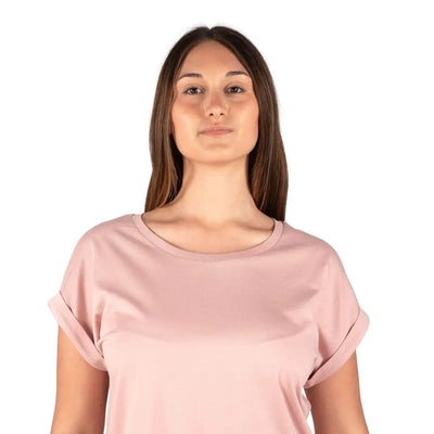 GRABS | T shirt donna a paricollo con manica kimono in puro