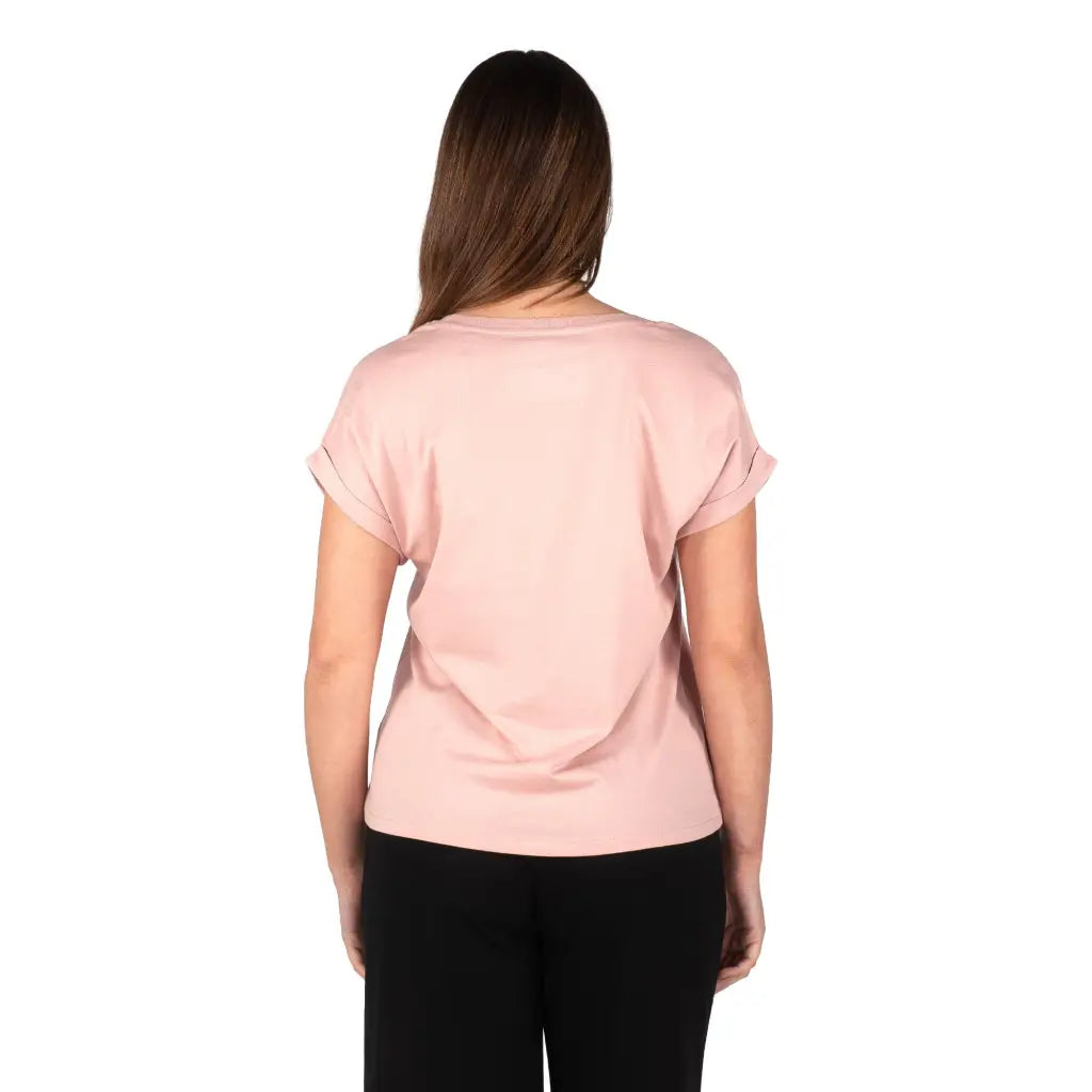 GRABS | T shirt donna a paricollo con manica kimono in puro