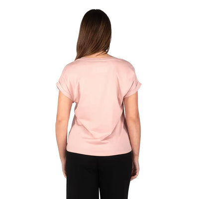 GRABS | T shirt donna a paricollo con manica kimono in puro