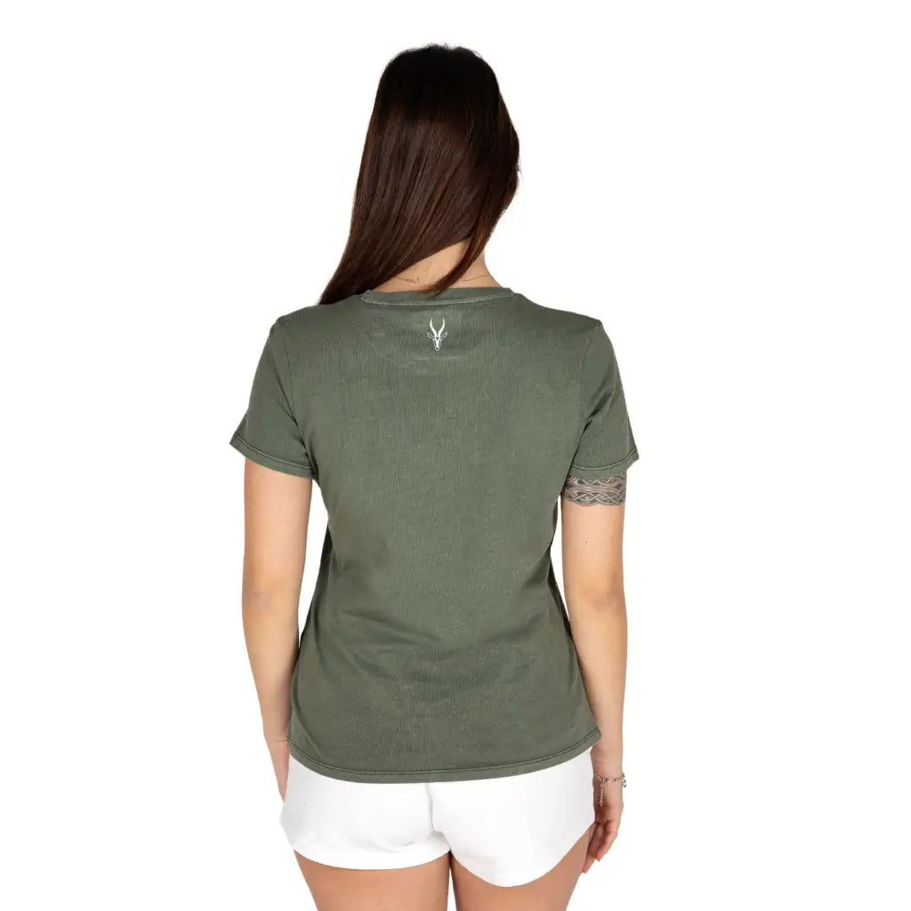 GRABS | T-shirt donna paricollo a mezza manica in cotone