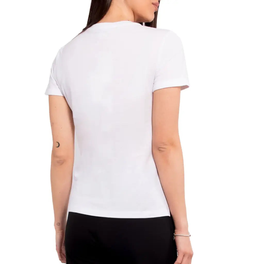 VERDISSIMA | T-shirt donna paricollo a mezza manica in puro