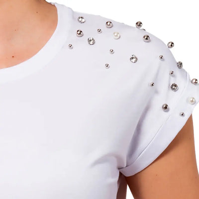 VERDISSIMA | T-shirt donna paricollo a mezza manica