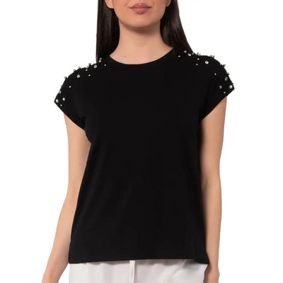 VERDISSIMA | T-shirt donna paricollo a mezza manica
