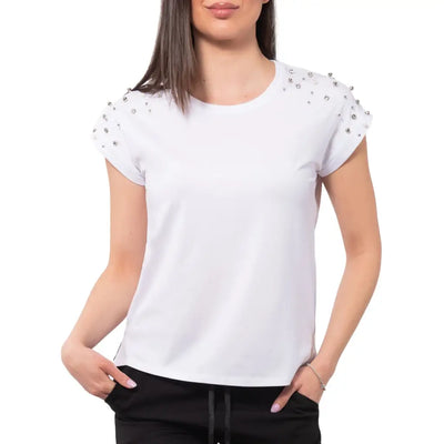 VERDISSIMA | T-shirt donna paricollo a mezza manica