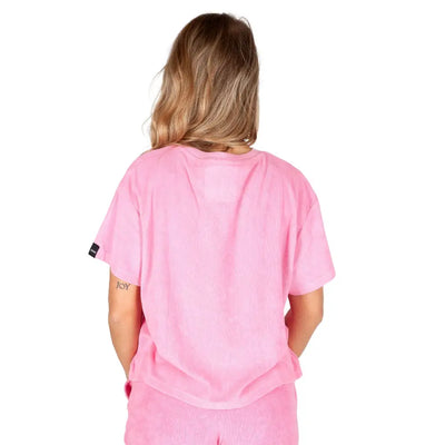 GRABS | T-shirt in spugna di cotone donna a mezza manica