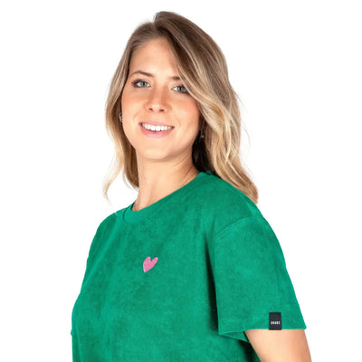 GRABS | T-shirt in spugna di cotone donna a mezza manica