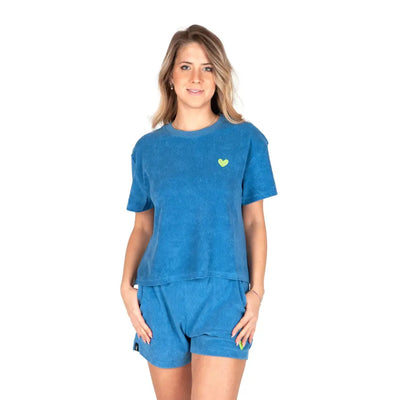 GRABS | T-shirt in spugna di cotone donna a mezza manica