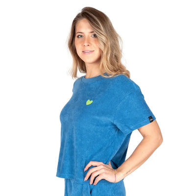 GRABS | T-shirt in spugna di cotone donna a mezza manica