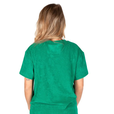 GRABS | T-shirt in spugna di cotone donna a mezza manica