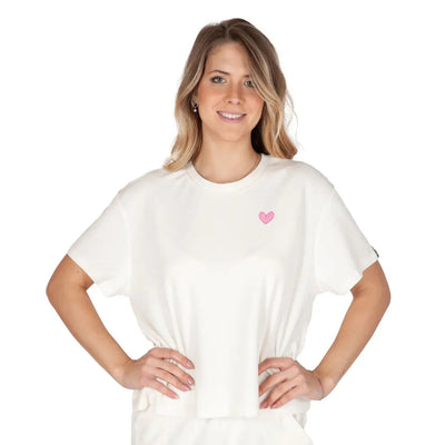 GRABS | T-shirt in spugna di cotone donna a mezza manica