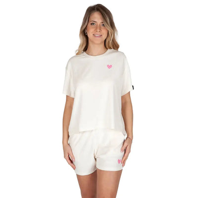 GRABS | T-shirt in spugna di cotone donna a mezza manica