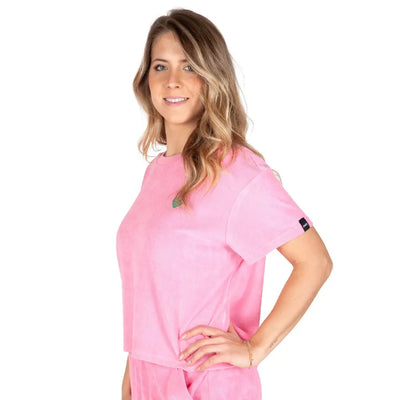 GRABS | T-shirt in spugna di cotone donna a mezza manica