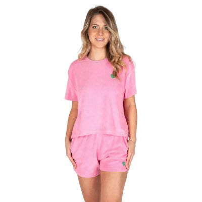 GRABS | T-shirt in spugna di cotone donna a mezza manica