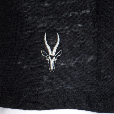 GRABS | T-Shirt scollo a V a mezza manica in puro lino