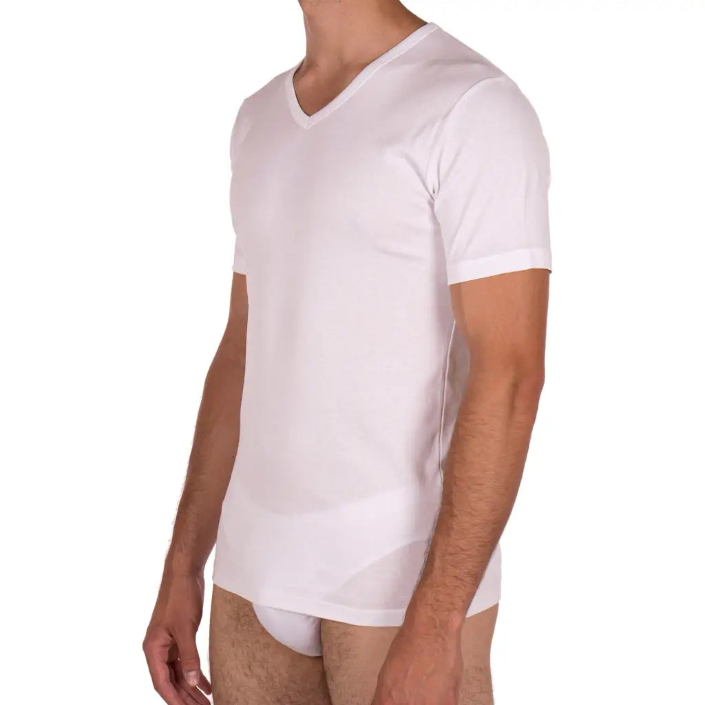 RAGNO | T-Shirt uomo a mezza manica con scollo a V