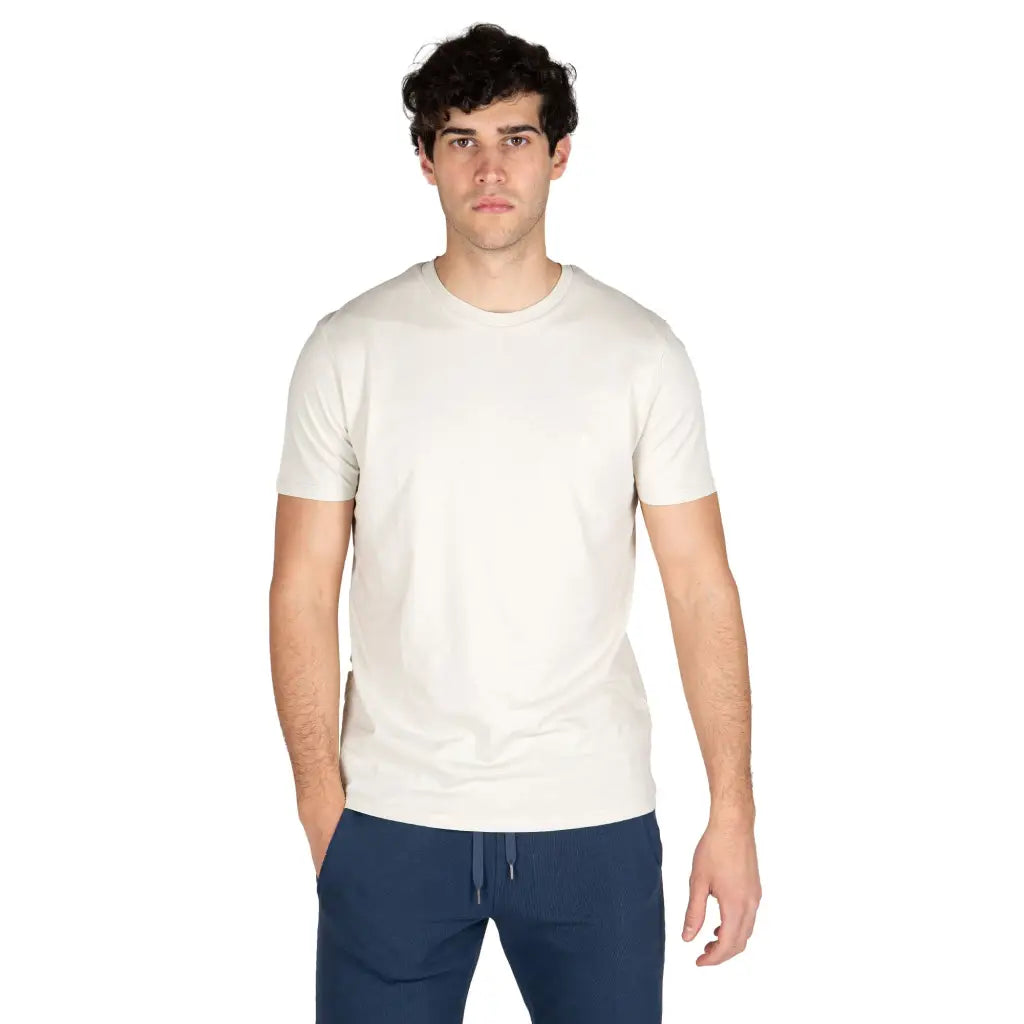 GRABS | T - shirt uomo a mezza manica paricollo in cotone