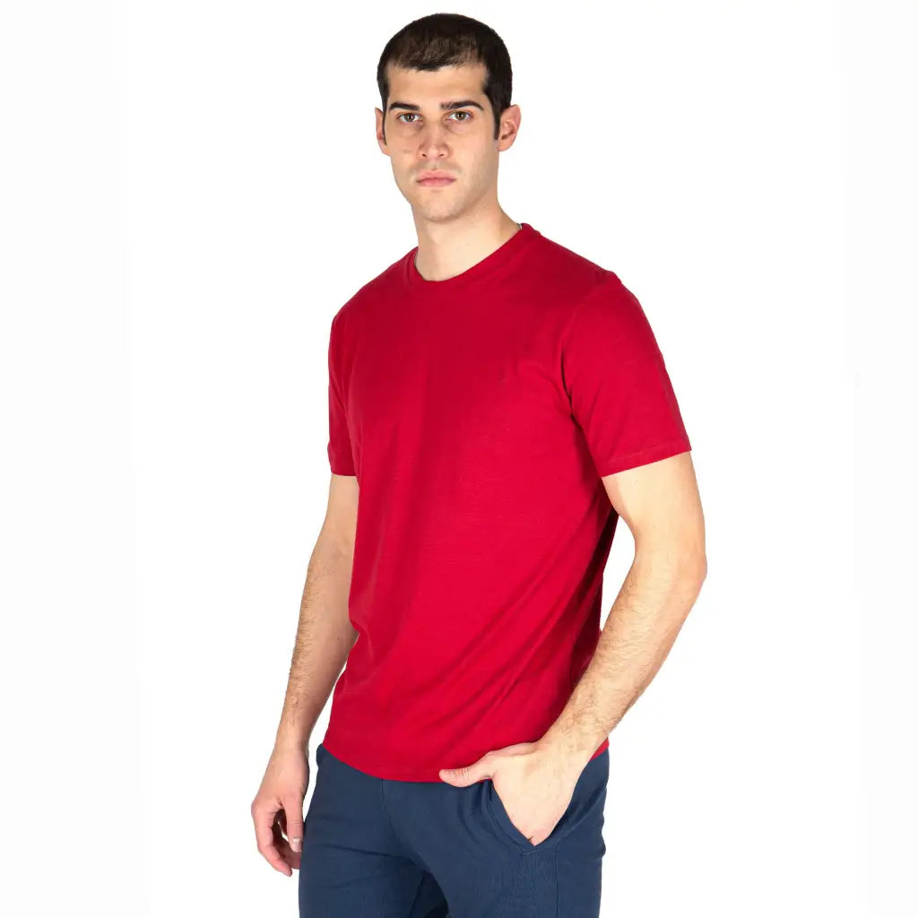 GRABS | T-shirt uomo a mezza manica paricollo in cotone