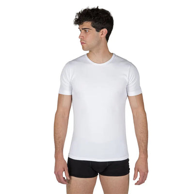 RAGNO | T-shirt uomo a mezza manica paricollo in cotone